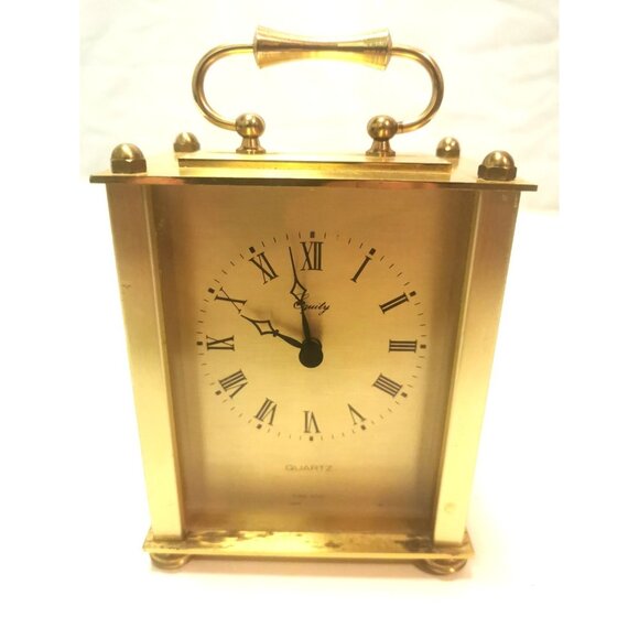 Equity Quartz, Brass Table Clock, Hong Kong - Picture 2 of 13